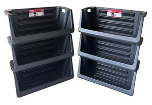G - Set of Six Husky Stackable Storage Bins