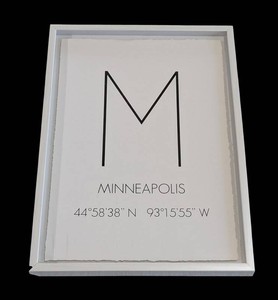 LL - Coordinates Print - Framed Minneapolis Wall Art