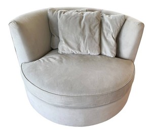 Swivel Chair - Room & Board EOS Oversized Velvet Chair