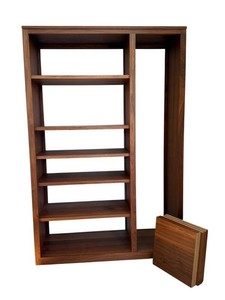 Room & Board Woodwinds Double Open Back Walnut Bookshelf