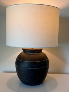 Table Lamp - Black Textured Rounded Base