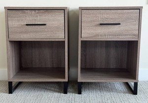 Nightstands - Modern Wood-Look End Tables (Lot of 2)