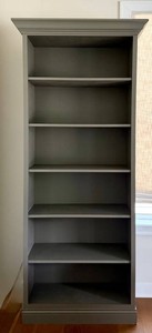Bookshelf - Custom-Made Gray Painted Wood