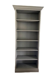 Bookshelf - Custom Gray Painted Wooden Bookcase
