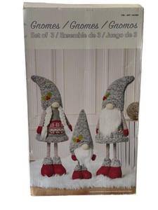 Christmas Gnome Set - 3-Piece Holiday Decor