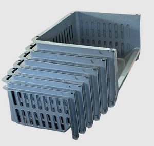 Jumbo Stacking Baskets - Organize-it STSB1019 Graphite (Lot of 6)