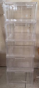 Clear Plastic Storage Organizers - the Container Store (Lot of 5)