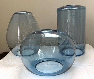 Glass Pendant Shades - Room & Board Hennepin Made Sky (Lot of 3)