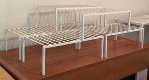 Display Risers - White Metal Set (Lot of 6)