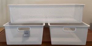 Metal Mesh Storage Bins - Made by Design (Lot of 3)