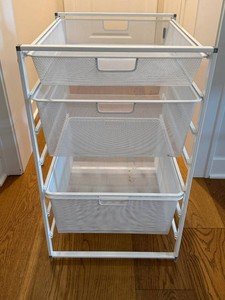 Mesh Drawer Storage Unit - Elfa 3-Basket Organizer 200717