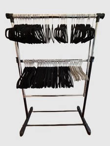 Adjustable Garment Rack With Assorted Hangers