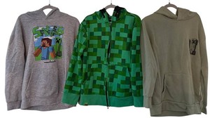 K - Minecraft Youth Hoodies & Sweatshirts - 3-Piece Collection (Lot of 3)