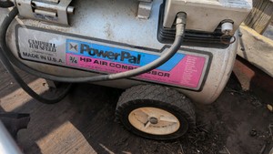 Campbell house field power pal air compressor 3/4 horsepower working