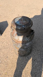 vintage milk can 40 quart unknown maker stool bar stool crafts