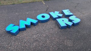 led backlit outdoor advertising letters signage smokers neon Jon