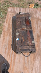 antique vintage collectible military ammunition case mortarounds Cannon shelves