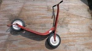 antique vintage kids scooter Pusher skateboard toy