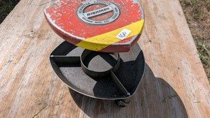 super cool vintage garage rolling stool bishman hemmeter company osseo MN