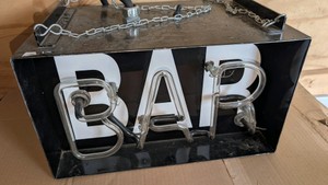 vintage neon bar sign double-sided hanging super cool man cave art brewery garage art