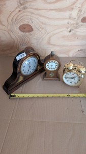 vintage clock lot spartus Gilbert phinney Walker stop clock, timer, wood and steel