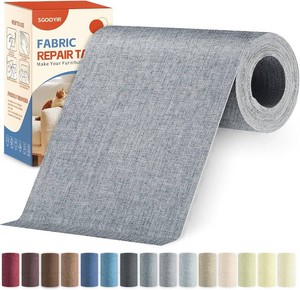 Fabric Repair Tape Kit, Self-Adhesive Linen Repair Tape Patch Grey  4 x 80 Couch Patch Repair Fabric Patches for Furniture, Upholstery, Car Seats, Clothes, Chairs, Sofas, Pillows