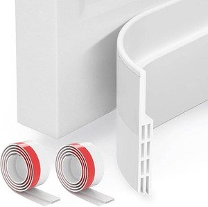 Grotheory 2 Pack Door Draft Stopper, Door Sweep, Weather Stripping Seal  Self-adhesive silicone under door draft stopper for windows and garages, blocks drafts, noise, light, dust and bugs