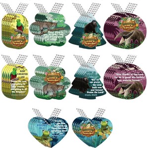 125 Pcs Rainforest Falls Tags Decorations Tag Necklace Kit Bulk  Exploring The Nature of God Decor with 24 Aluminum Safety Chains Include 100 Bible Tags 25 Chain for Vacation Prizes
