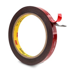 3M Double Sided Tape Heavy Duty 0.5 x 15.4 Ft 5925, Black Mounting Tape  Strong Foam Tape Strong Adhesive for Automotive Emblem Trim D cor Dashboard Home Office Indoor Outdoor, 0.025 Thick