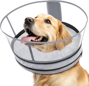 $27 Dog Cone, No-Inflation Sponge Donut Collar for Dogs After Surgery  Soft Donut Cone with Shield Prevents Licking, Wound Care and Surgical Recovery, No Air Leakage Concerns, Grey, M