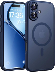 TOCOL for iPhone 17 Case, Compatible with MagSafe, Dark Blue  Built-in Magnets, Full Camera & Military-Grade Protection, Anti-Slip Shockproof Translucent Matte Back Phone Cover