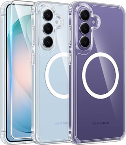 FNTCASE for Samsung Galaxy S26-Plus Case Clear Compatible with Magsafe  Screen Protector, Military Grade Drop Protection, Slim Phone Cases, Shockproof Protective Bumper, Transparent Cell Cover