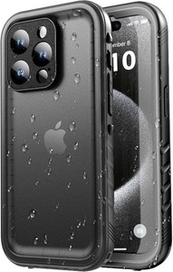 $30 SPORTLINK for iPhone 15 Pro Waterproof Case, Black  Military-Grade Heavy-Duty 360  Full-Body Protection with Built-in Screen & Camera Protectors, Dustproof, Shockproof