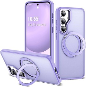 $28 for Samsung Galaxy S24 FE Case with 360  Spin Stand,Purple  360  Spin Magnetic Ring Stand,Compatible with Magsafe,Military Protection Phone Case
