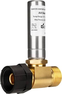 Stainless Steel Water Hammer Arrestor, 78 Female Swivel Ballcock Nut X 34 Male Thread, Reduce Banging Noise in Toilets and Pipes, 1-Pack