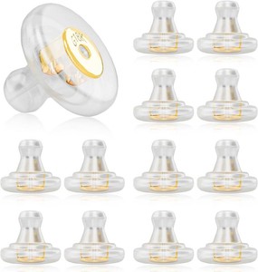 Silicone Earring Backs, 18K Gold Secure Locking Design for Studs, Hypoallergenic Replacement for Droopy Ears, No-Irritation Earring Backs for Men and Women(12 PCS)