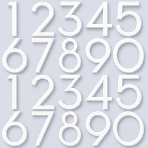 Leinuosen White 3 Inch Acrylic Mailbox Number 2 Set, Clean Style  Weatherproof, Mailbox Numbers for Outside, House Numbers, Sticky