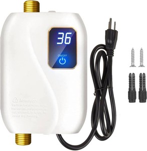 $60 Tankless Water Heater Electric 110V, 3000W Instant Electric Water Heater, Under Sink Water Heater with Digital Display, On Demand Hot Water heater Electric for Kitchen Bathroom Washin