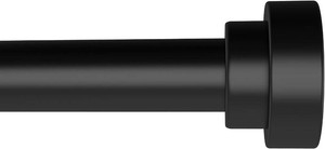 Black Curtain Rods for Windows 28 to 48 Inch(2.3-4ft), 58 Inch Diameter Heavy Duty Metal Small Curtain Rods with Brackets, Modern Decorative Drapery Rods, Window Curtains Rod