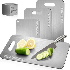 $83 Titanium Cutting Board - Titanium Cutting Boards for Kitchen (3PC SLXL)