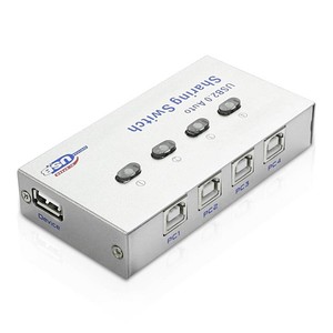 $23 XMSJSIY USB 2.0 Sharing Switch Selector 4 in 1 Out Printer Sharer Switcher  4 PC to 1 Splitter Hub for PC,Printer,Scanner,Keyboard, Plotter,Card reader -1 PCS