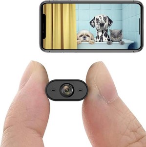 $36 Mini Spy Cameras 1080P Indoor Hidden Camera Wireless, Mini Cameras, Home Security Cameras with Motion Detection, Night Vision, App Control Door Cam (Black)