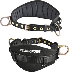 $40 Tongue Buckle Body Belt With Hot-Pressing Waist Pad and 2 Side D-Rings Personal Protective Equipment Safety Harness  Waist Fitting Size 30 to 45 for Work Positioning, Restraint