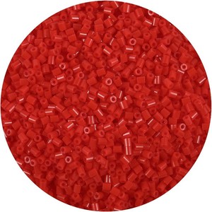2.6mm 10000Pcs Loose Mini Fuse Beads Bulk Refill Kit Stress Relief Pixel Art 3D Craft Melting Beads for DIY Decor Crafts Creative Handmade Projects (Red)