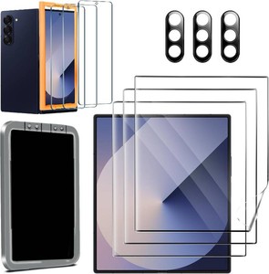 Ferilinso 3 Pack Inside Screen Protector for Samsung Galaxy Z Fold 6, with 9H Tempered Glass Back&Camera Lens Protectors, Military-Grade Shatterproof, Ultra HD, Case Friendly