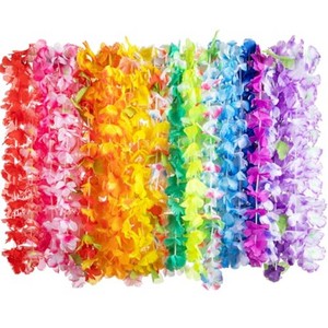 $22 JOYIN Toy 60 Counts Hawaiian Leis Bulk, Tropical Flower Lei Hawaiian Lei Beach Hawaii Luau Party Favor Decoration Packs Party Supplies