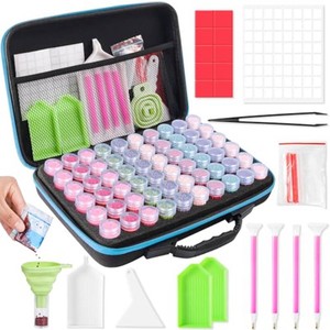 MERATIA Diamond Art Storage Organizer, 60 Jars with Accessories
