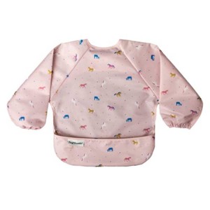 Tiny Twinkle Long Sleeve Bib for Babies & Toddlers  Waterproof Smock Bib for Eating  Machine Washable & Mess-Proof Feeding Essentials  Newborn Shower Gift (Unicorn Confetti, 2-4Y)