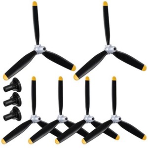 $33 Outus 6 Sets Plane Propeller 3 Blade Compatible with F4u Rc 761-8 761-9 761-16 T28 P47 Fighter Remote Control Plane Radio Controlled Aircraft with Propeller Adapters(500mm)
