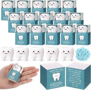 24 Sets Dental Gifts Tooth Stress Balls with Boxes  for Dental Assistant Hygienist Dentist Patient, You Are Awesome Party Favors, Dental Appreciation Week Christmas Souvenirs
